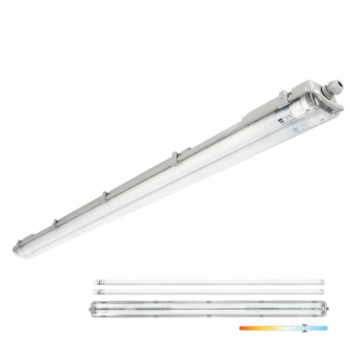 Corp iluminat IP65 2x120 cu tuburi LED T8 18W 6500K HERMETIC G2, Kobi