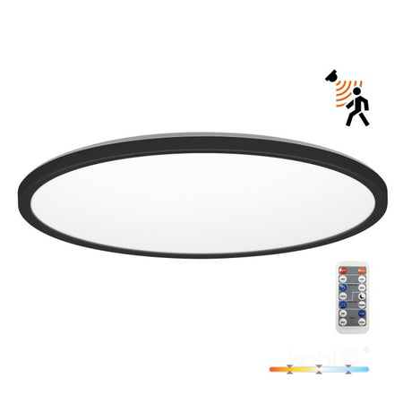 Plafonieră LED 32W 3CCT LX IP54 negru NIVERA CIRCLE, Kobi