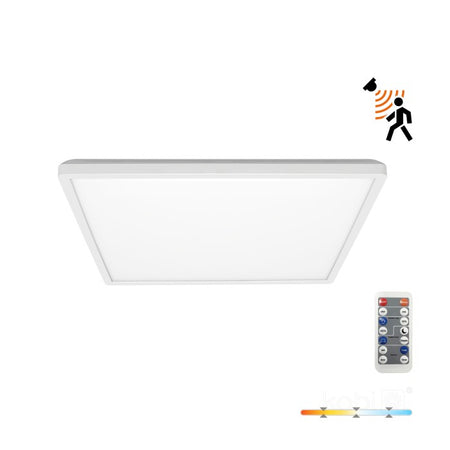 Plafonieră LED pătrată 24W 3CCT LX IP54 alb NIVERA SQUARE, Kobi