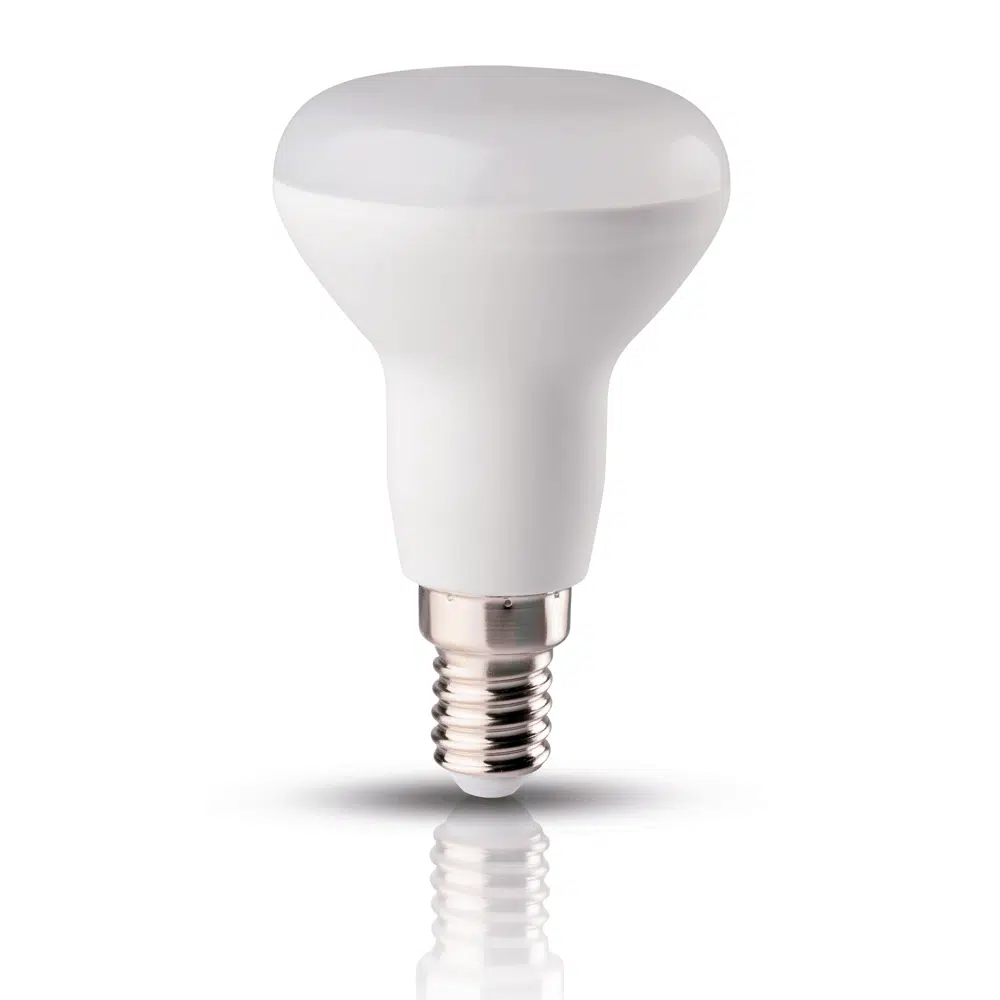 Bec LED, spot R50, putere: 5W, E14, 3000K (lumină caldă)
