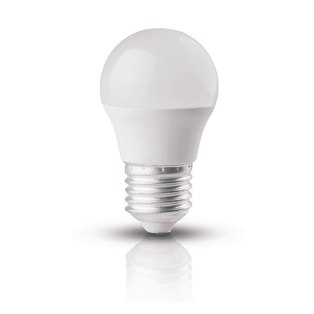 Bec LED, sferic, putere: 5W, E27, 6400K (lumină rece)