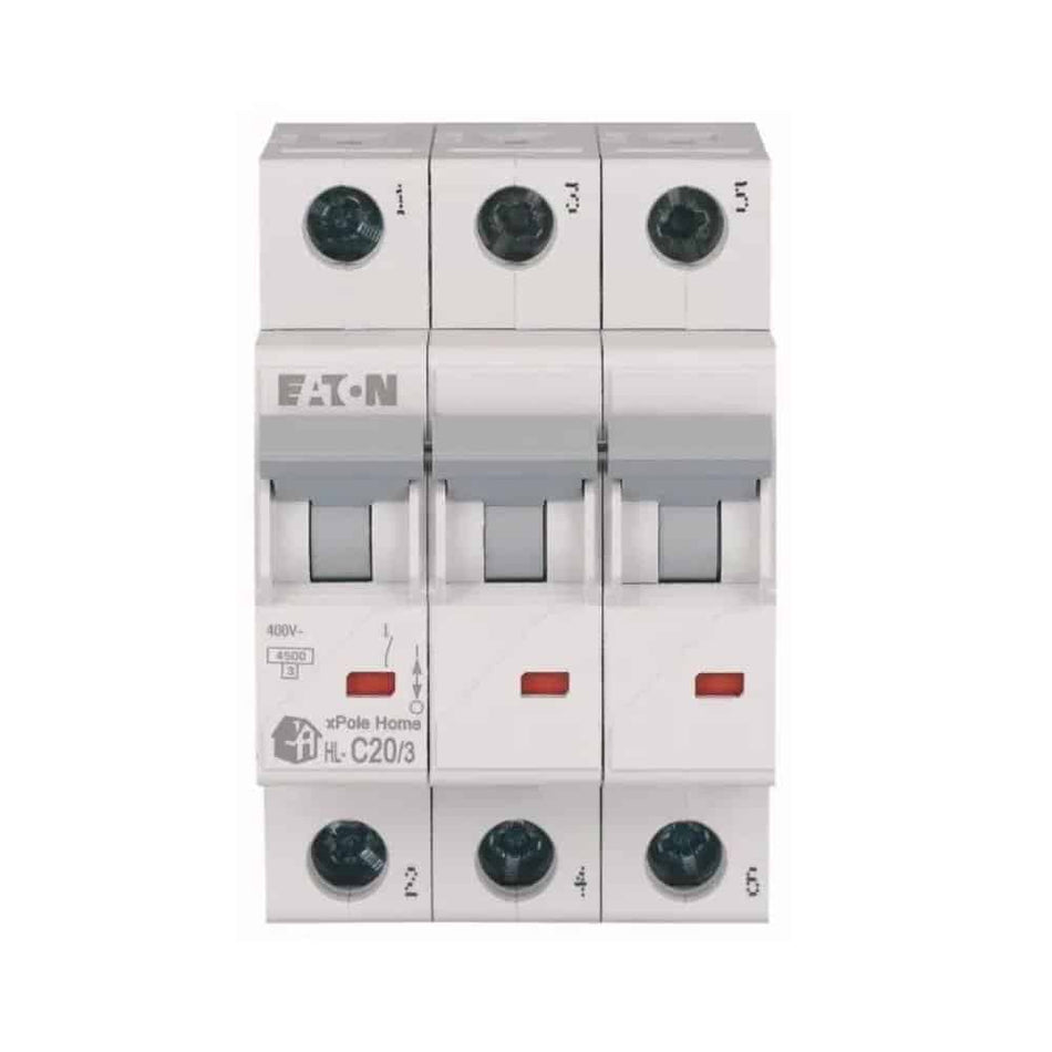Siguranță automată 20A 3P C 4.5kA, Eaton HL-C20/3