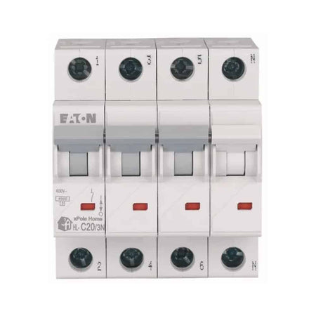 Siguranță automată 20A 3PN C 4.5kA, Eaton HL-C20/3N