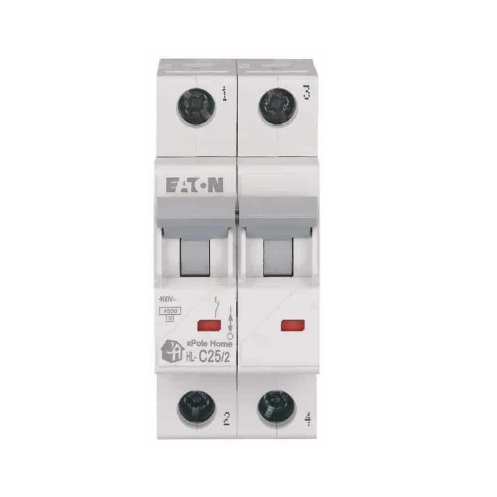 Siguranță automată 25A 2P C 4.5kA, Eaton HL-C25/2