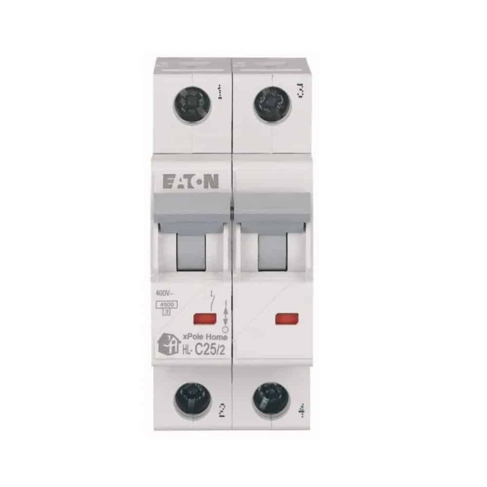 Siguranță automată 25A 2P C 4.5kA, Eaton HL-C25/2