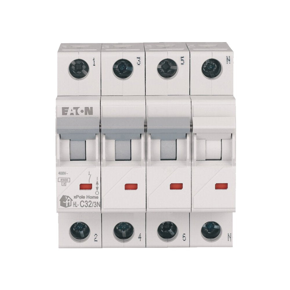 Siguranță automată 40A 3PN C 4.5kA, Eaton HL-C40/3N