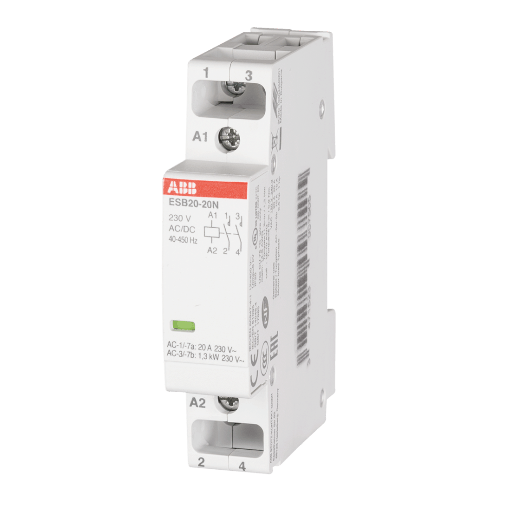 Contactor modular 20A 2ND 230V, Abb ESB20-20N