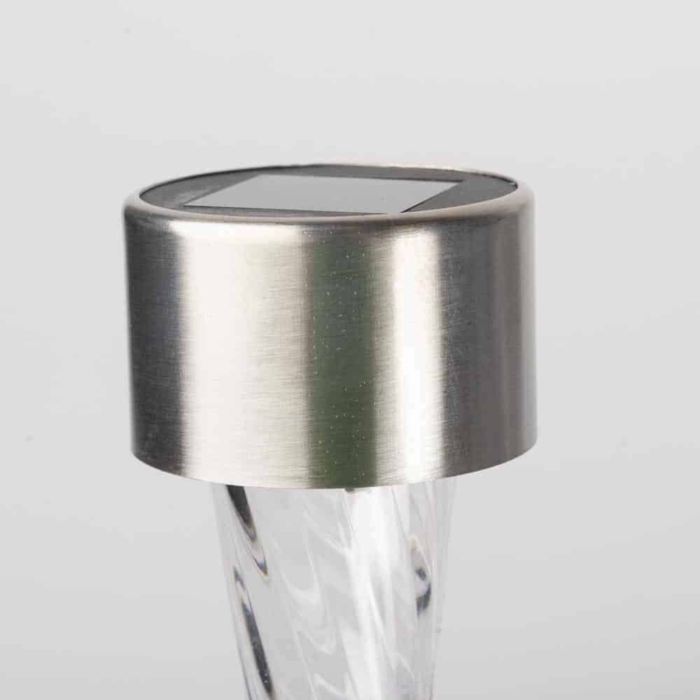 Lampă solară LED STARFIRE crom SET48