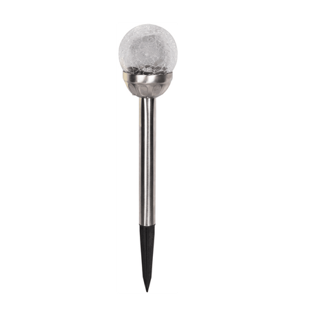 Lampă solară LED BALL crom SET16