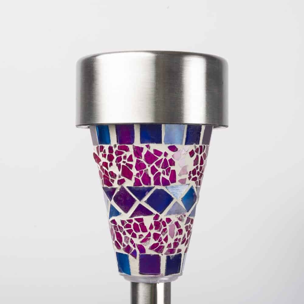Lampă solară LED MIRANA crom 7.5X7.5X40cm SET12