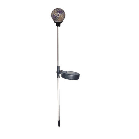 Lampă solară LED GRAND crom 7X7X59cm