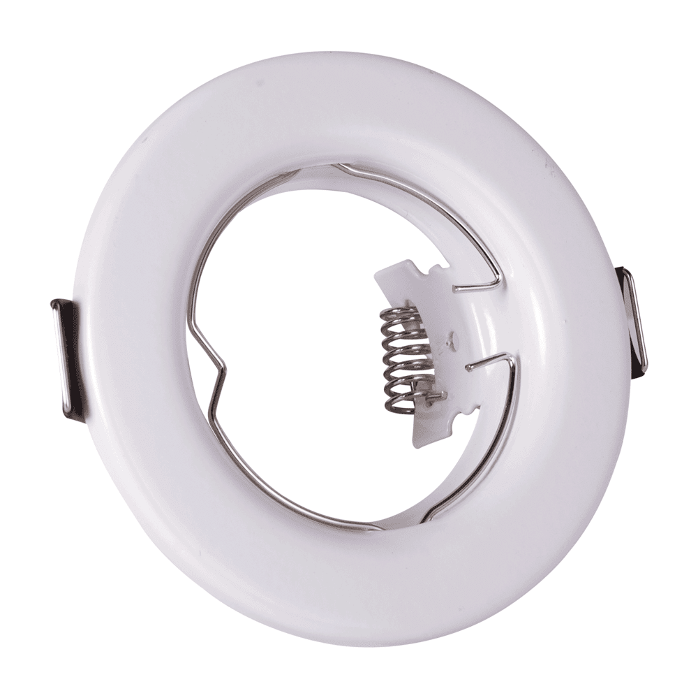Ramă spot rotund alb GU10 Ø80(Ø55) fără sursă