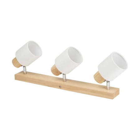 Spot bară NORDIK alb+natur 3XE14 40W