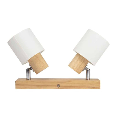 Spot bară NORDIK alb+natur 2XE14 40W