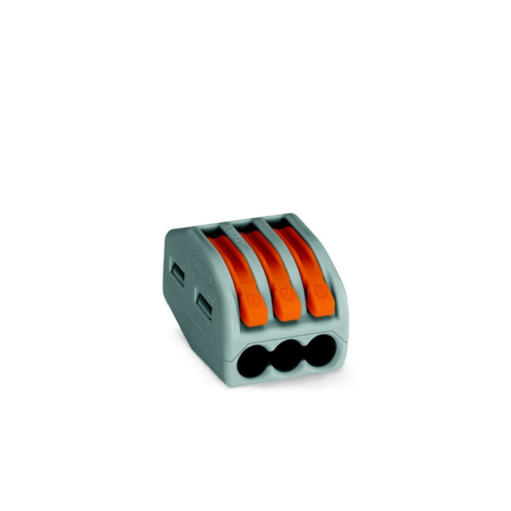 Clemă de conexiune cu pârghii, 3 conductori, 4mm², 32A, Wago