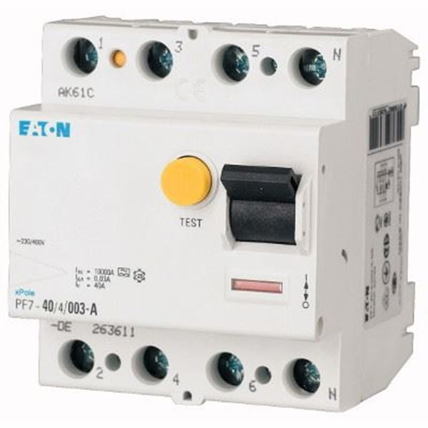 Întrerupător diferențial 63A 4P 300mA 10kA, Eaton