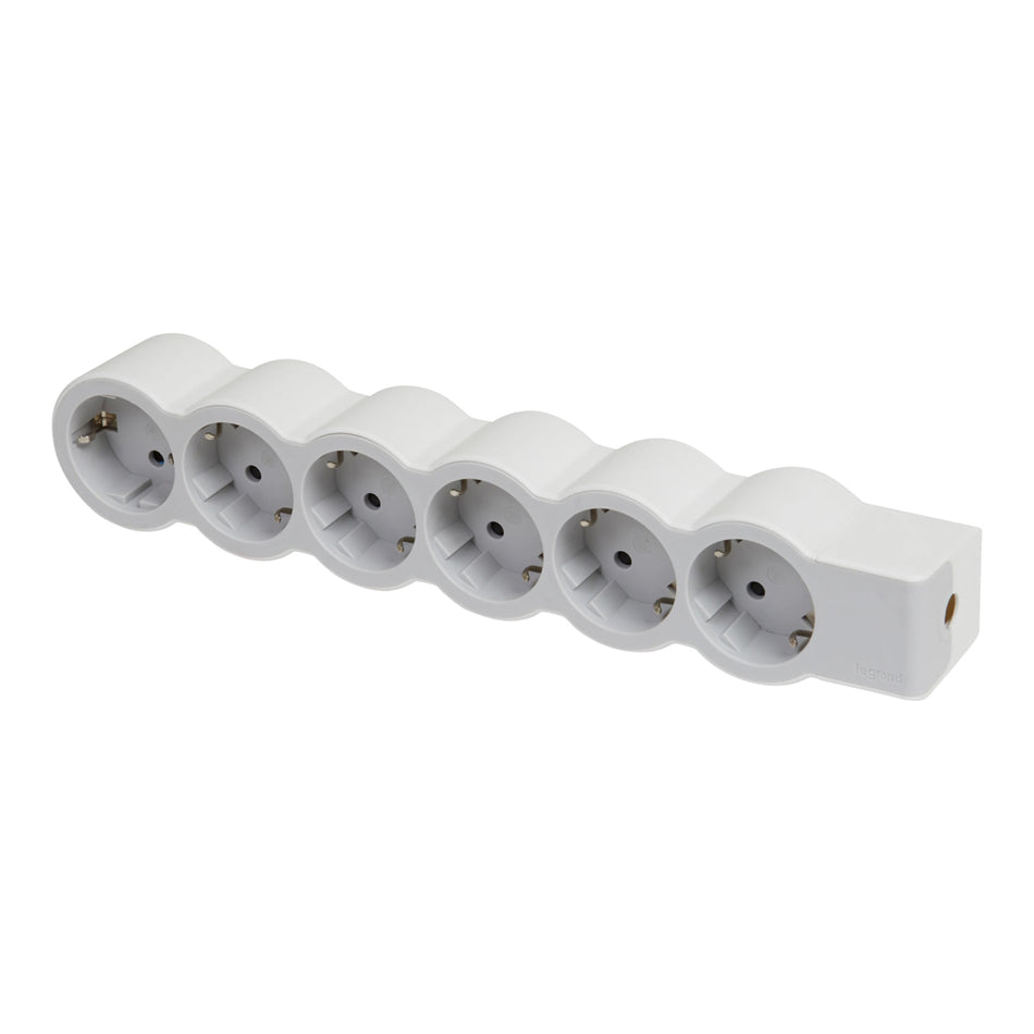 Grup 6 prize Schuko IP20 alb-gri, Legrand