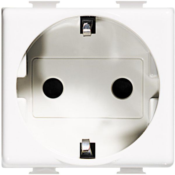 Priză Schuko 2M 16A alb, gama Bticino