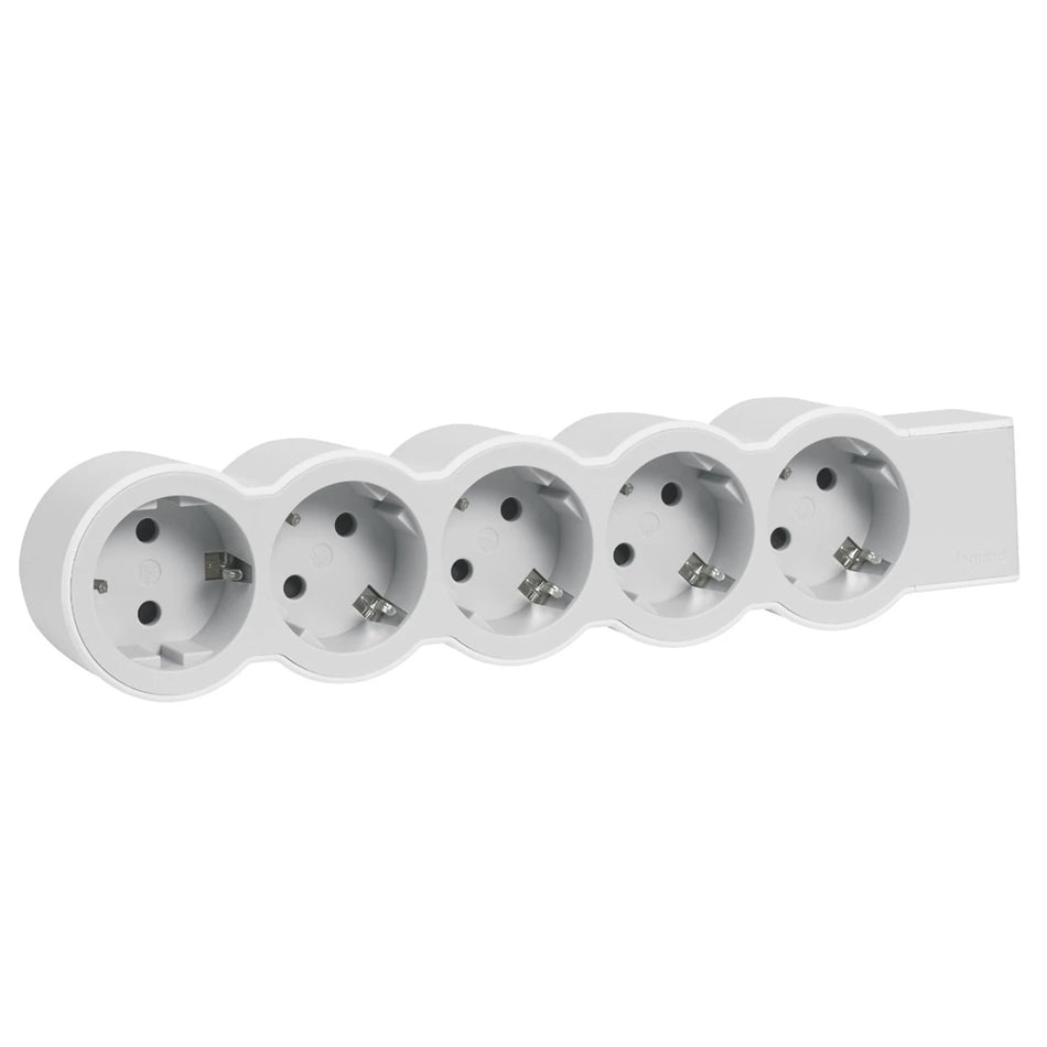 Grup 5 prize Schuko alb-gri IP20, Legrand
