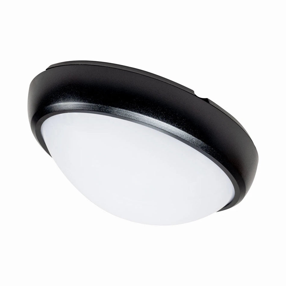 Lampă BAT ovală LED 12W IP65 CW negru NV-3201.1