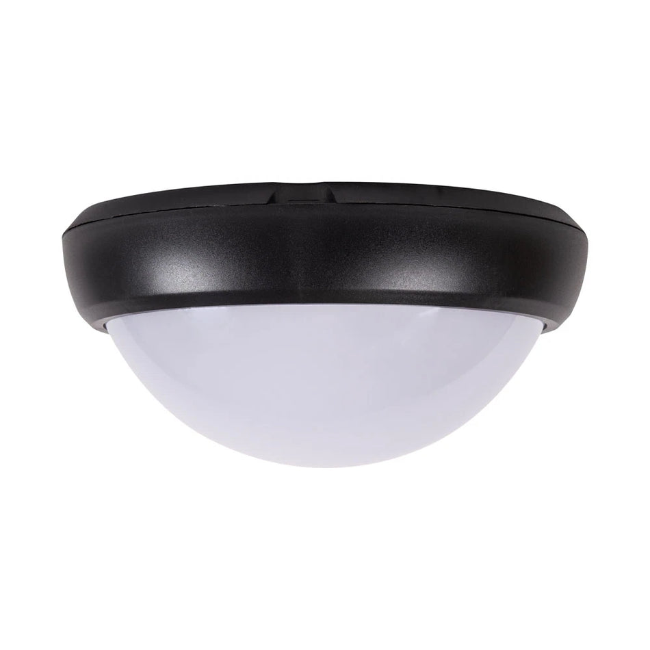 Lampă BAT rotundă LED 12W IP65 WW negru NV-3201