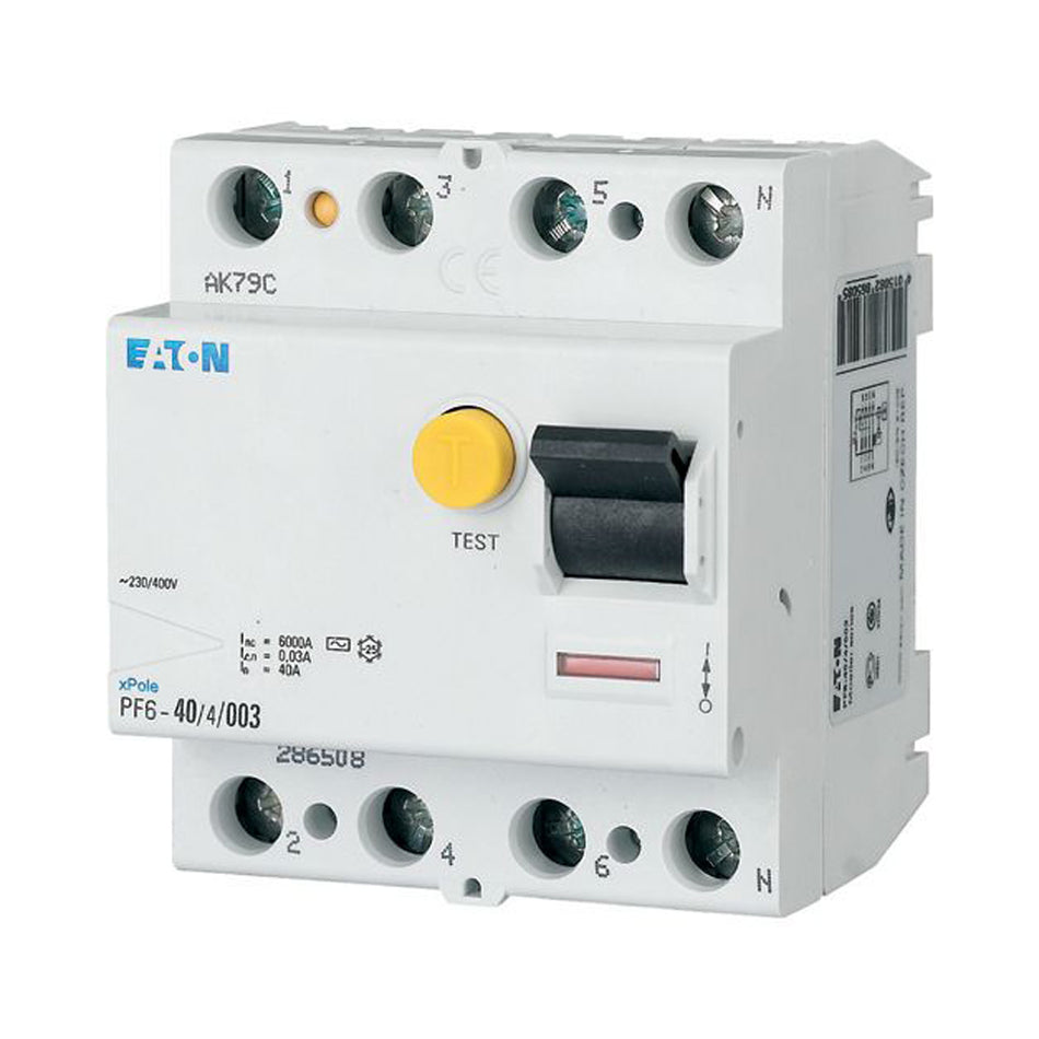 Diferențial RCCB 4P 25A 30mA 6kA, Eaton
