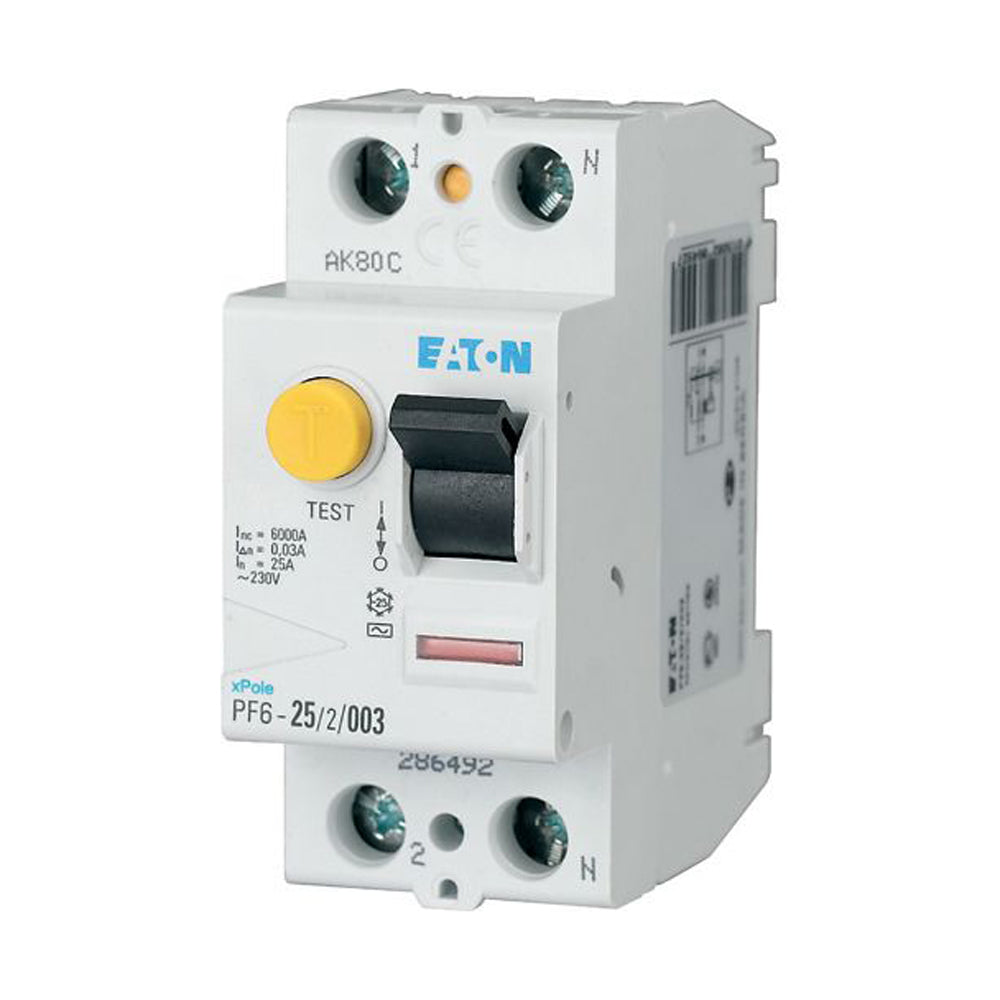 Diferențial RCCB 2P 25A 30mA 6kA, Eaton