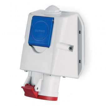 Priză industrială aplicată 3P+N+E+Schuko 16A IP44, Scame