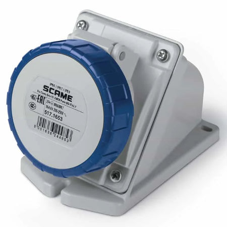 Priză industrială aplicată 2P+E 16A 230V IP67, Scame