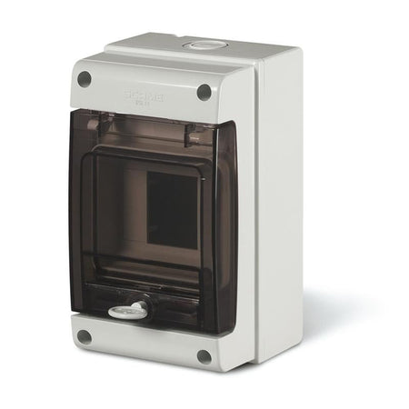 Tablou aplicat IP66, 4 module, ușă transparentă, Scame