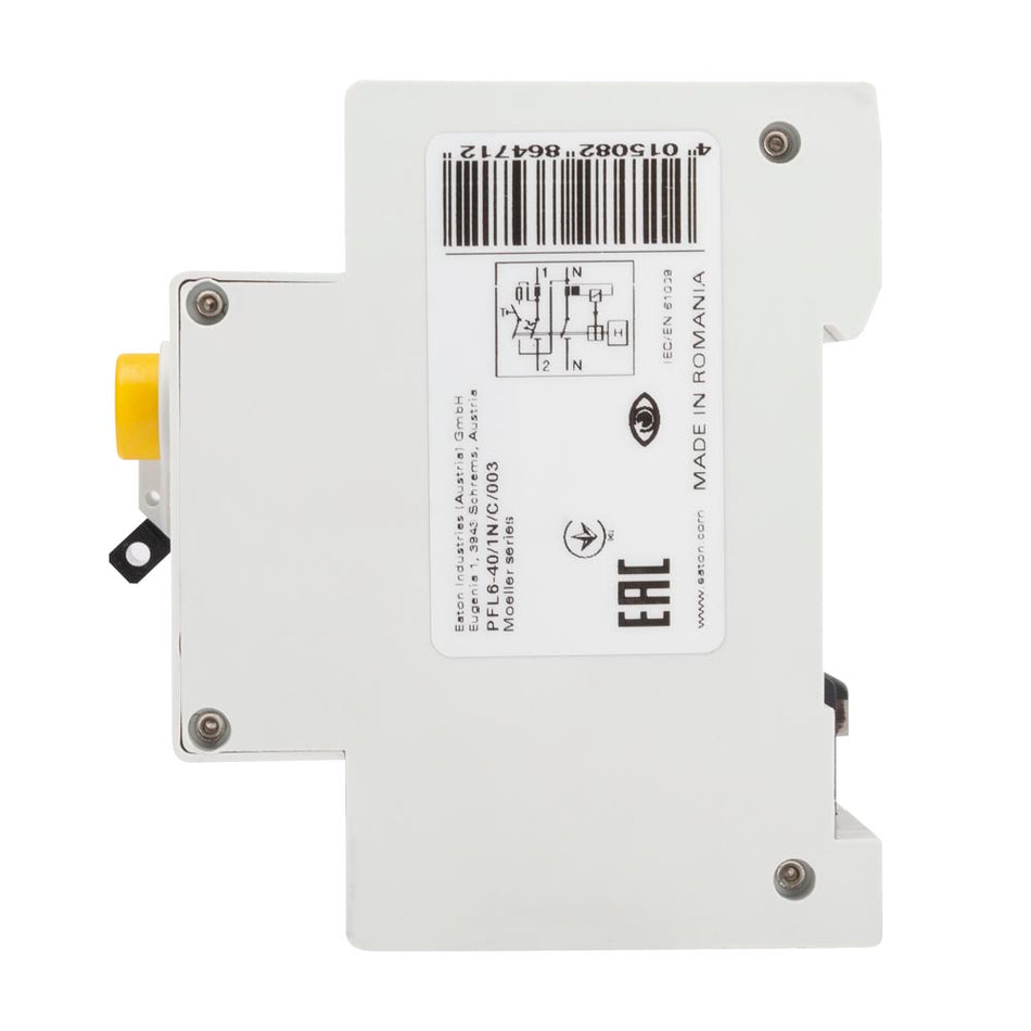 Întrerupător diferențial RCBO 40A 1P+N C 6kA 30mA, Eaton