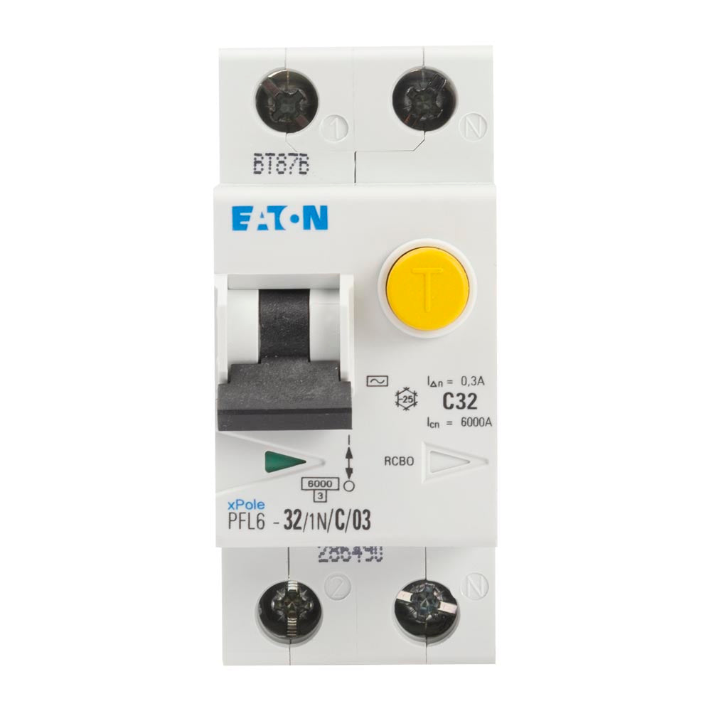 Întrerupător diferențial (RCBO) 32A 1P+N C 300mA 6kA, Eaton