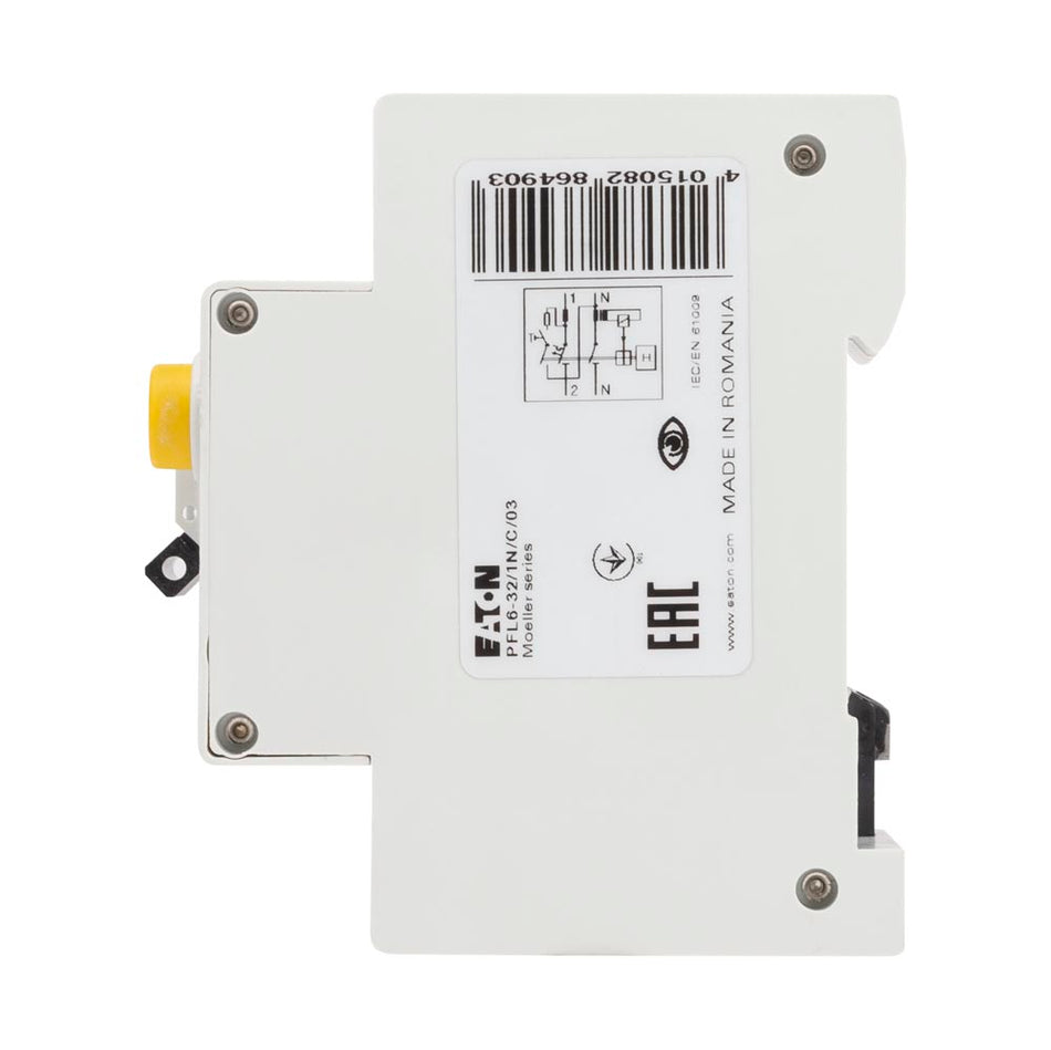 Întrerupător diferențial RCBO 32A 1P+N C 300mA 6kA, Eaton
