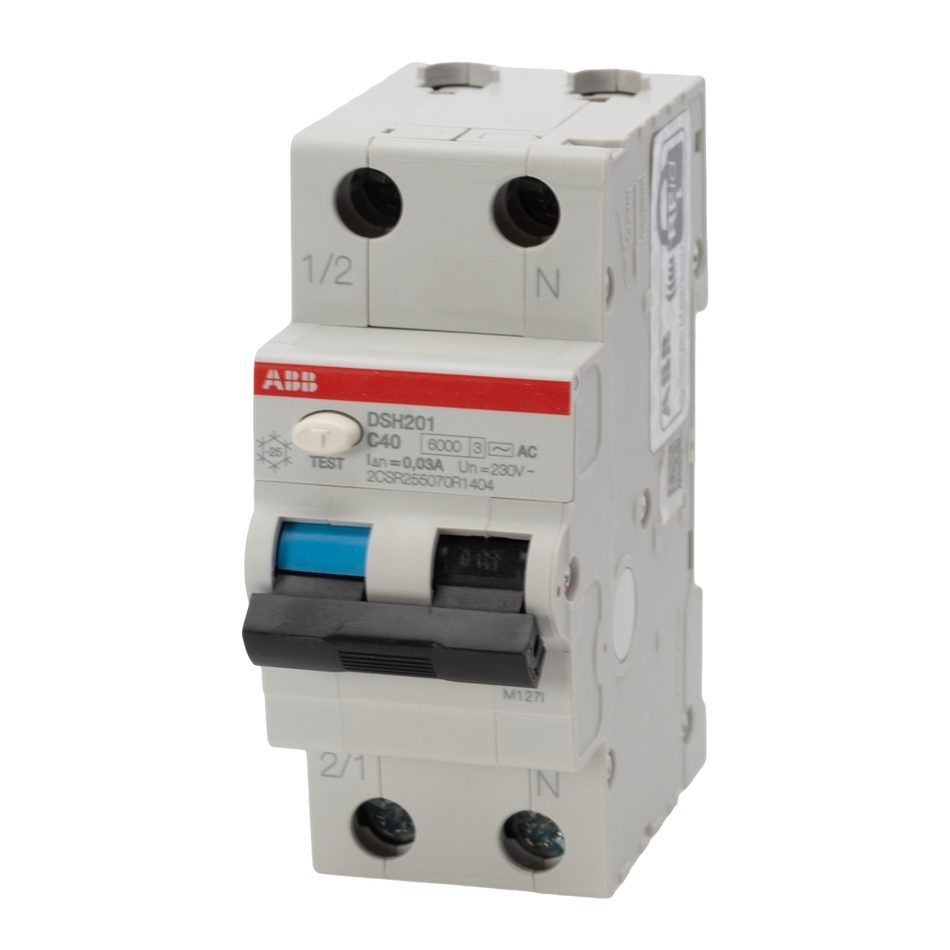 Întrerupător diferențial (RCBO) 40A 1P+N C 6kA 30mA, ABB