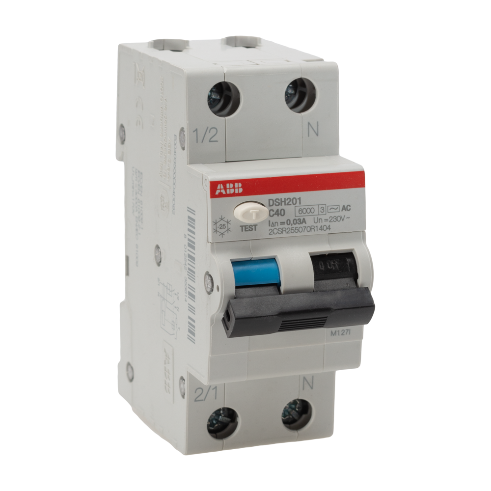 Întrerupător diferențial (RCBO) 40A 1P+N C 6kA 30mA, ABB