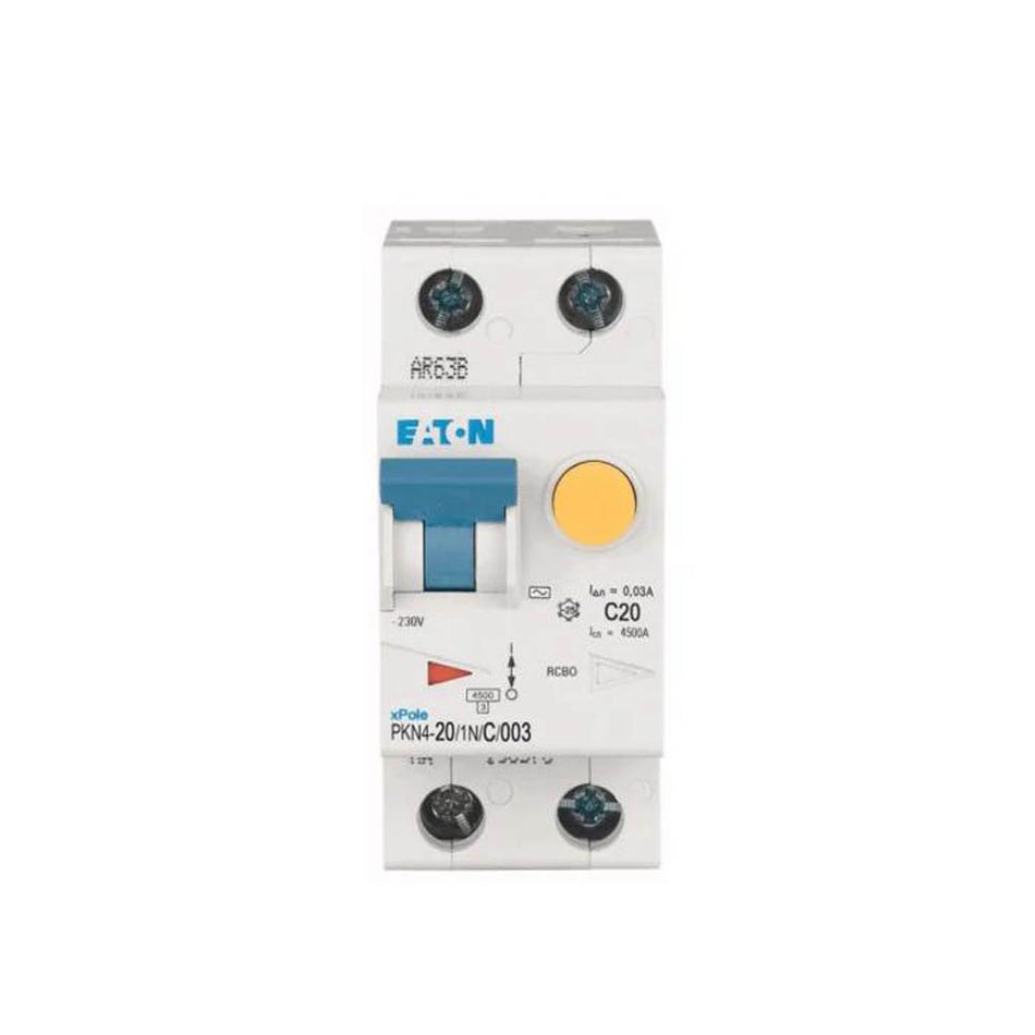 Diferențial RCBO 1P+N 20A 300mA curba C 6kA, Eaton
