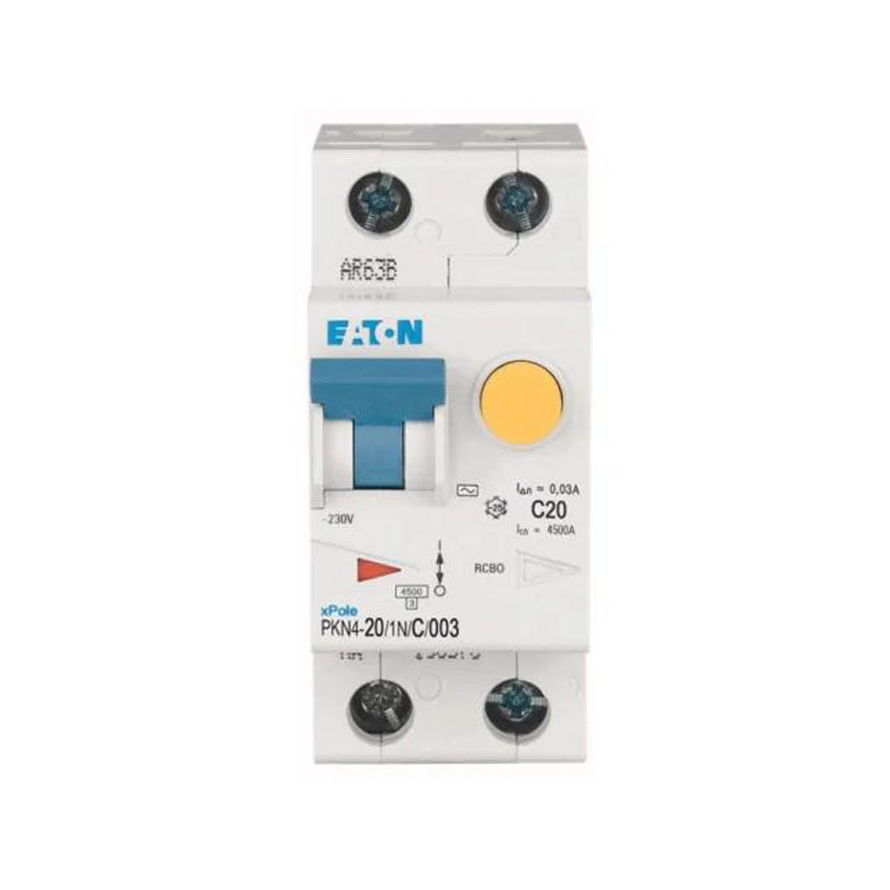Diferențial RCBO 1P+N 20A 30mA 6kA curba B, Eaton