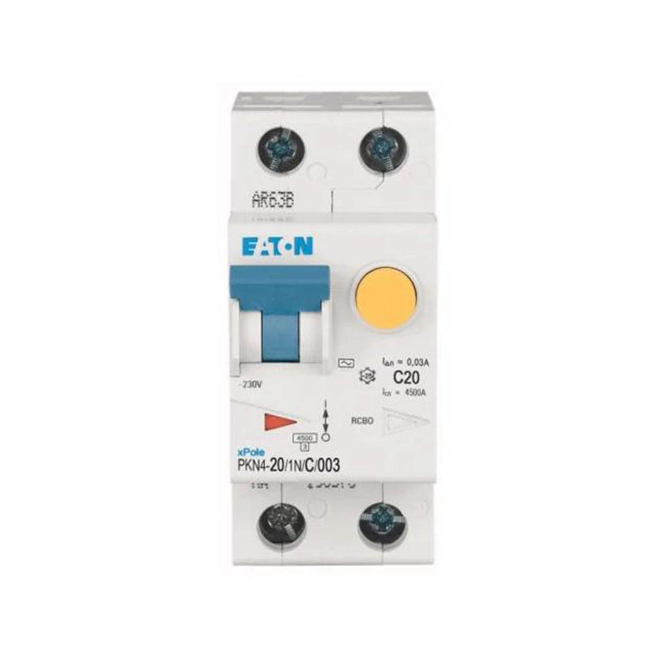 Diferențial RCBO 1P+N 20A 30mA 6kA curba B, Eaton