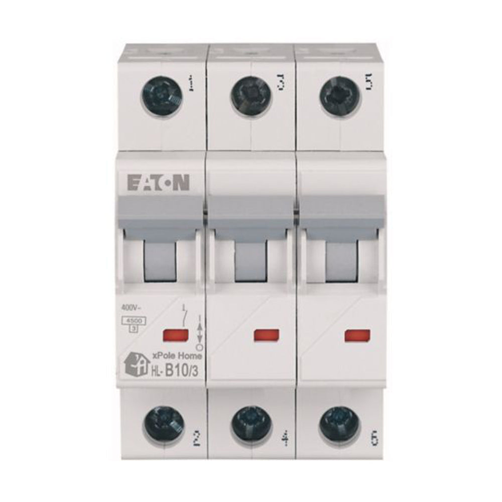 Întrerupător automat 3P 10A curba B 4.5kA IP20, Eaton