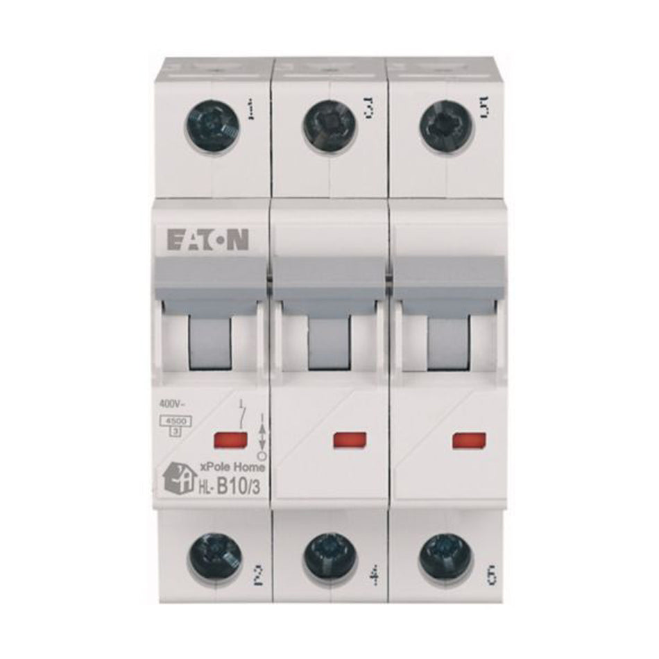 Întrerupător automat 3P 10A curba B 4.5kA IP20, Eaton