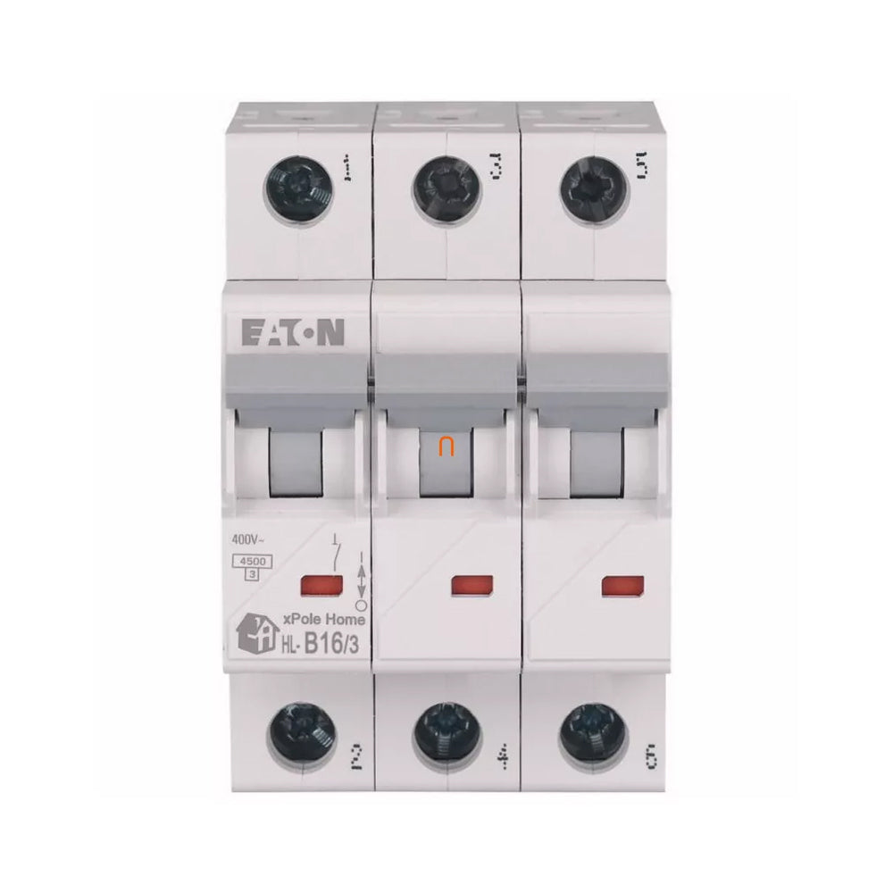 Întrerupător automat 3P 16A curba B 4.5kA xPole Home, Eaton