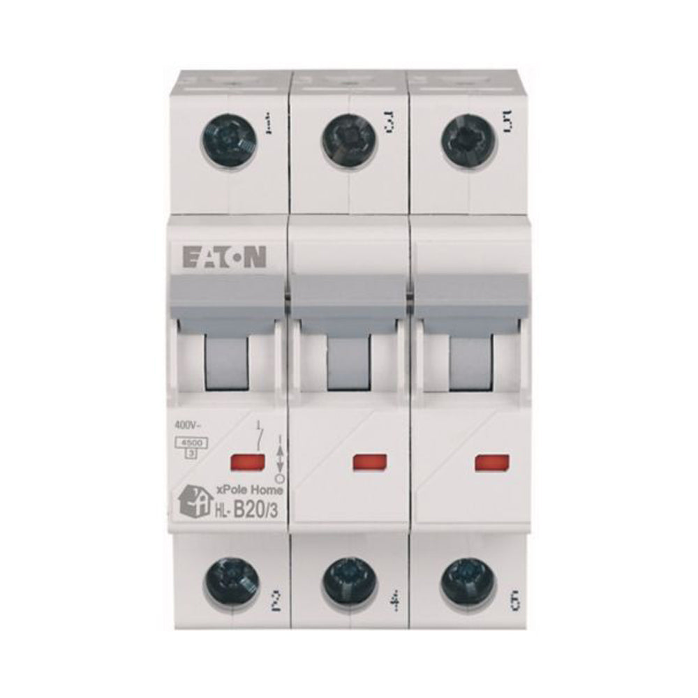 Întrerupător automat 3P 20A curba B 4.5kA xPole Home, Eaton