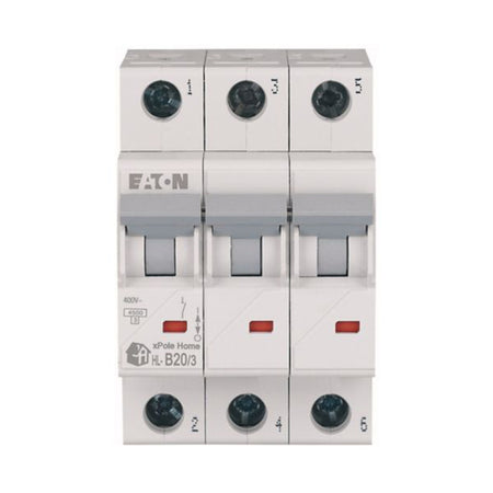 Întrerupător automat 3P 20A curba B 4.5kA xPole Home, Eaton