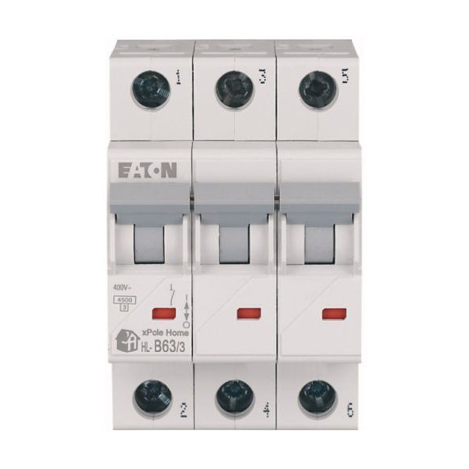 Întrerupător automat 3P 63A curba B 4.5kA xPole Home, Eaton