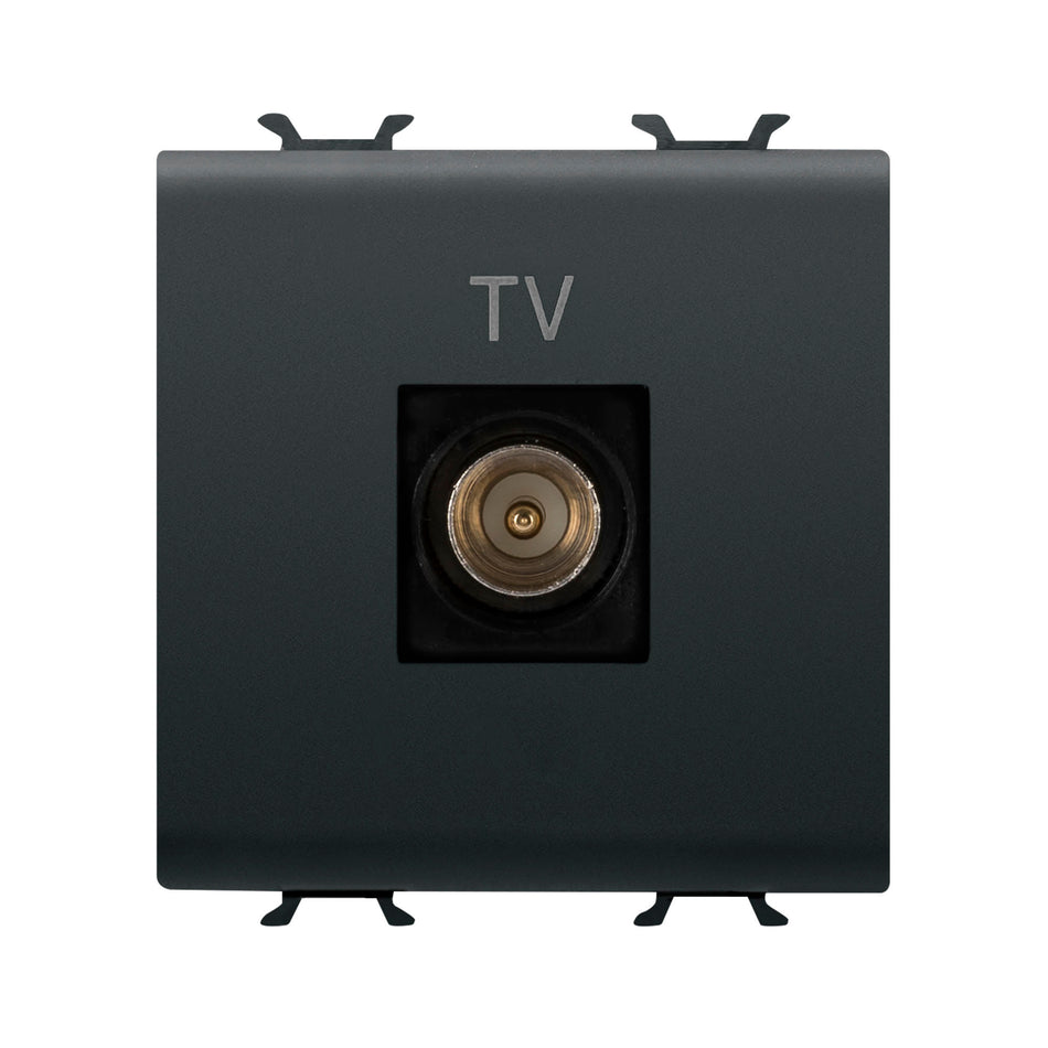 Tastă priză TV 2M negru, gama Chorus, GW12367