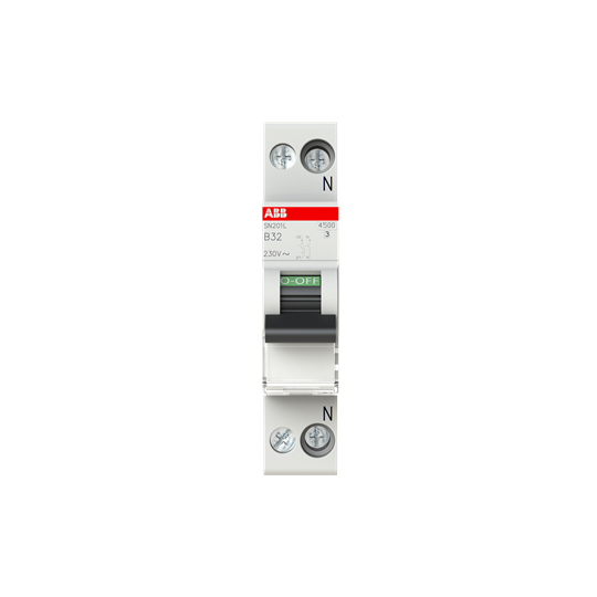 Întrerupător automat 1P+N 32A curbă B 4.5kA, ABB