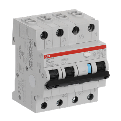 Întrerupător diferențial (RCBO) 32A 3P C 6kA 30mA , ABB