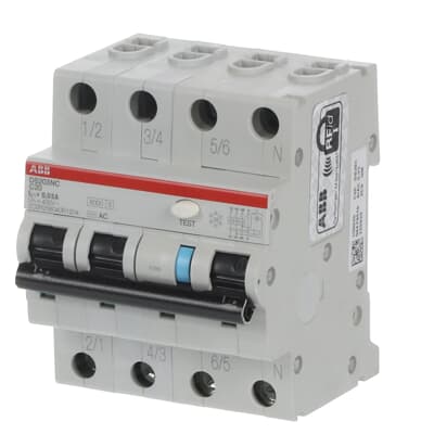 Întrerupător diferențial (RCBO) 20A 3P+N C 6kA 30mA, ABB
