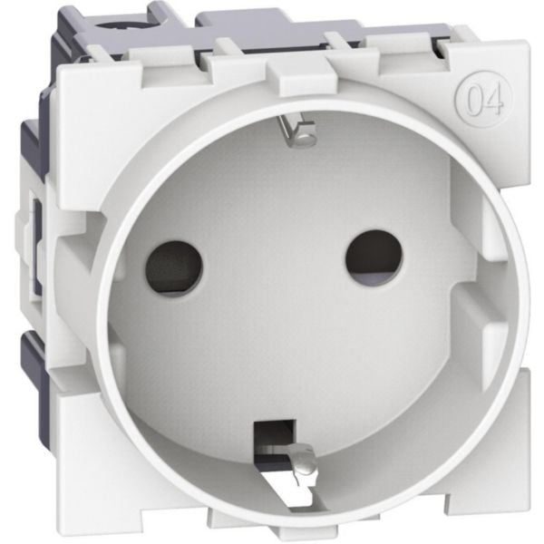 Priză Schuko 2M 16A alb, gama Bticino, KW4141