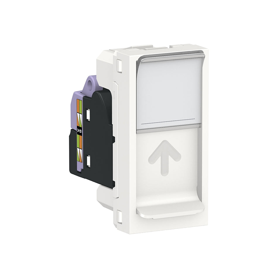 Priză UTP RJ45 1M cat.6  alb, gama Noua Unica, NU341418